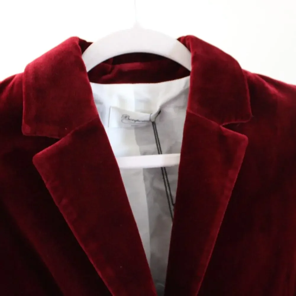 NWT Bonpoint‎ Women's Janet Velvet Red Blazer Jacket 34 (US 2)